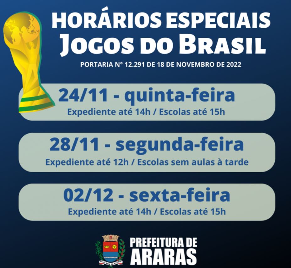 Quais foram os dias que o Brasil jogou na Copa 2022? Veja datas e horários, Brasil e Política